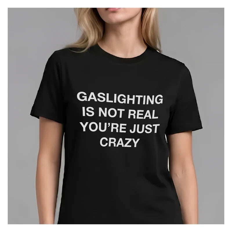 Mockup GASLIGHTING IS NOT REAL T-Shirt