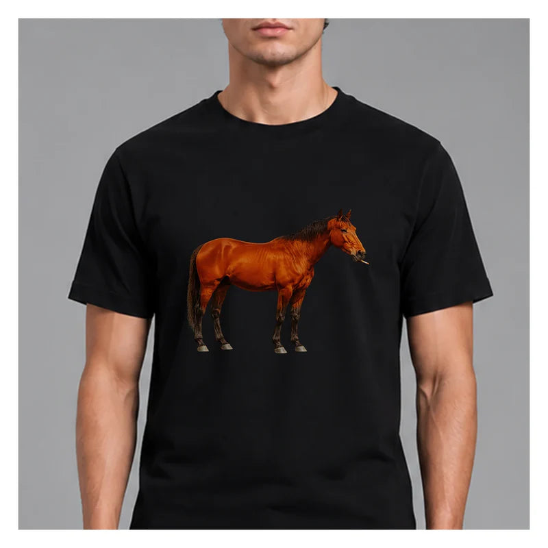 Mockup Horse Smoking T-Shirt