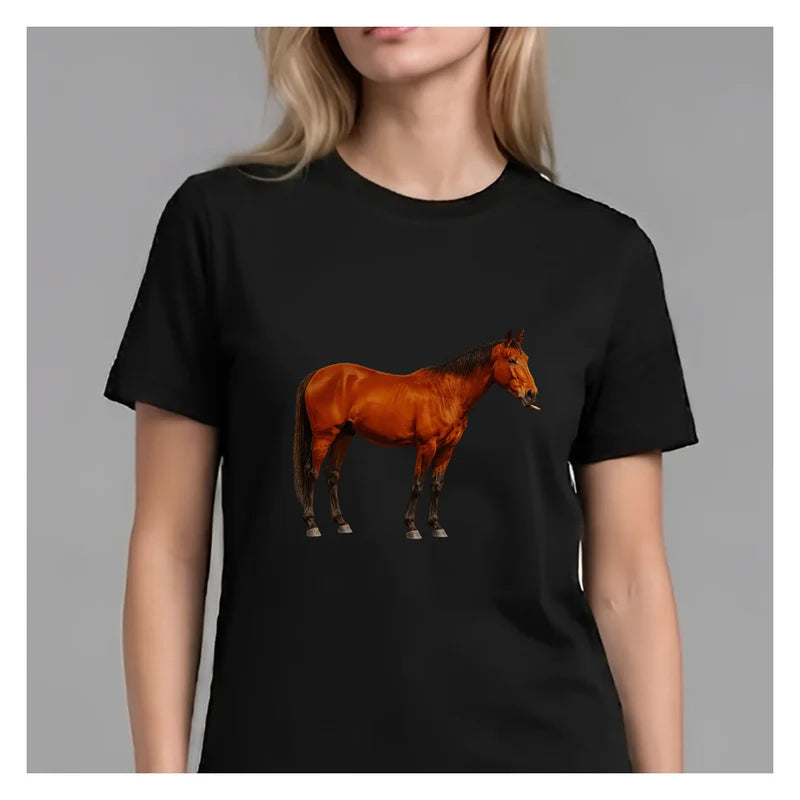 Mockup Horse Smoking T-Shirt