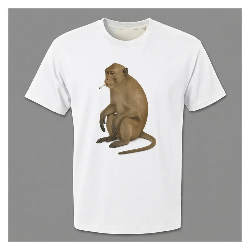 Mockup Monkey Smoking T-Shirt