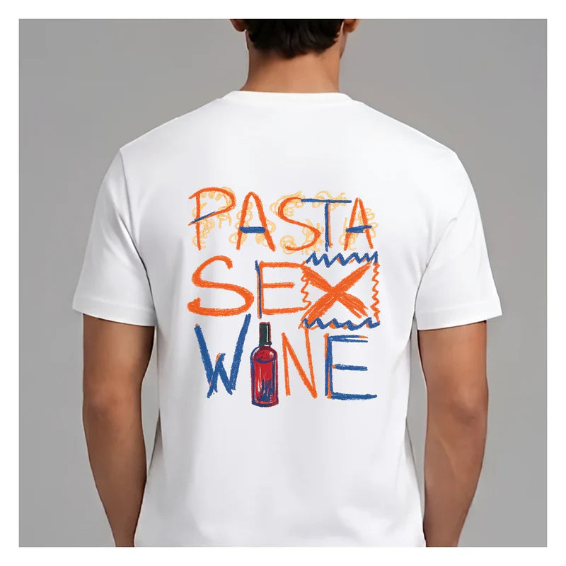 Pasta Sex Wine – Funny Graphic Tee | ANDUVU