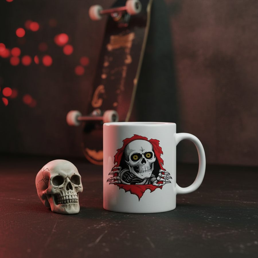 Ripper Skull Graphic Mug – Lifestyle Mockup